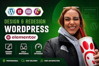 wordpress elementor website design figma elementor pro redesign lading page seo