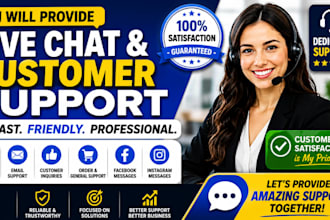 provide live chat, customer support and email support