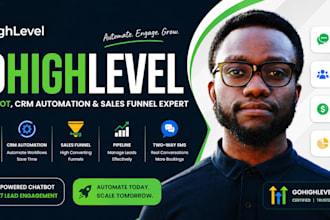 setup gohighlevel ai chatbot CRM automation, sales funnel gohighlevel expert ghl