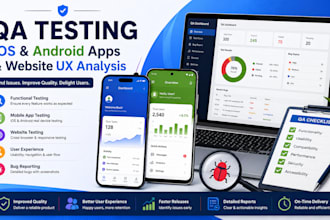 qa review and test ios app website review and android app user experience