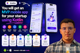 build a mobile app for android and ios using kotlin