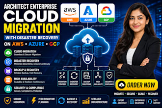 architect enterprise cloud migration with disaster recovery on AWS azure gcp