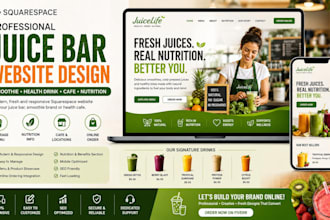 design squarespace juice bar website smoothie brand health drink cafe nutrition