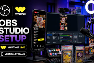 setup obs studio for professional whatnot vertical live streams and auction