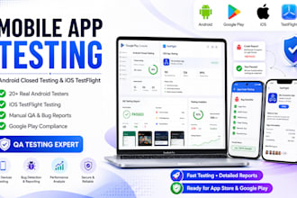 do mobile app testing android closed testing 20 testers ios testflight qa tester