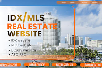 design luxury idx website real estate website, mls integration
