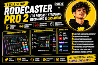 setup rodecaster pro 2 for podcast, streaming, recording and obs audio