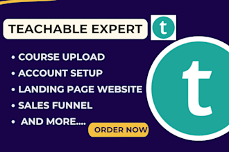 setup, upload online course on teachable, coaching, community teachable