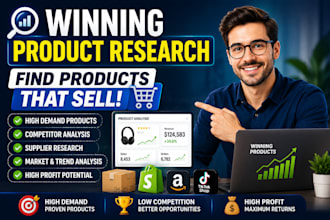 do winning product research for shopify dropshipping stores