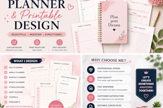 create a beautiful printable planners and printables