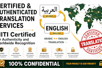 provide certified and authenticated arabic english translation
