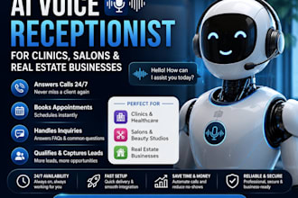 build an ai voice receptionist for clinics, salons and real estate businesses