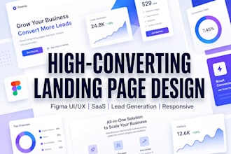 design high converting figma landing page UI UX