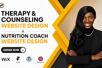 design a therapy, counseling or nutrition coach website