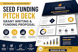 do seed funding pitch deck, seed funding proposal  grant writing