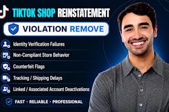 remove tiktok shop violation and tiktok  shop reinstatement
