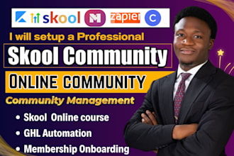 setup skool online community skool onlinecourse creation skool community manager