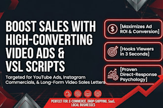 write high converting youtube video ad and vsl scripts