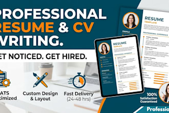 make professional resume cv of your job