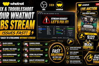 fix and troubleshoot your whatnot obs stream issues fast