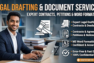 do professional legal drafting, contract writing, and document formatting