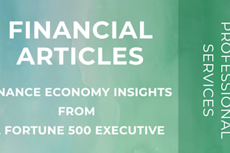 write finance economy insights from a fortune global 500 perspective
