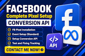setup facebook meta pixel conversion API conversion tracking