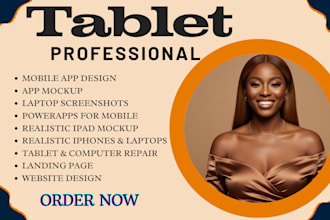 create ui app mockup, iphone, android, tablet, kiosk app and laptop screenshots