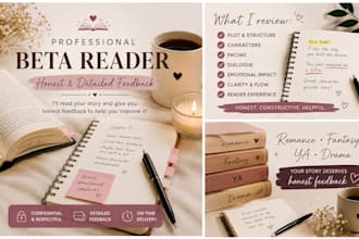 honest beta reading and feedback