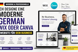 design a modern german wix or canva website for your business