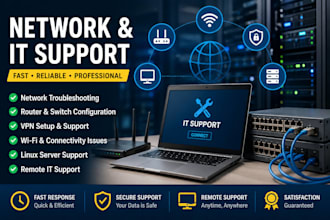 provide professional network support troubleshooting and IT assistance