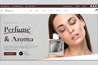 build shopify store perfume shopify store fragrance website beauty perfume store