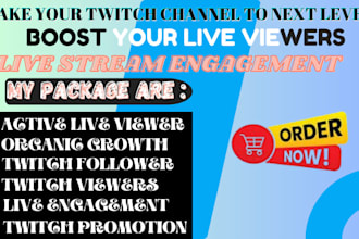 boost your channel organically to increase your twitch follower and live viewers