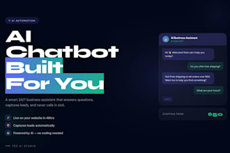 build an ai chatbot and automated business assistant for your website