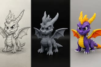 convert 2d to 3d model from image photo sketch to stl file for 3d printing