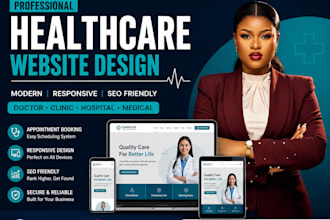 design healthcare website, medical, doctor, clinic website on wix, elementor pro