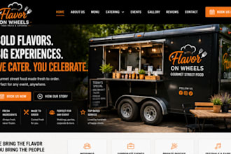design wix food truck website food catering food truck event website