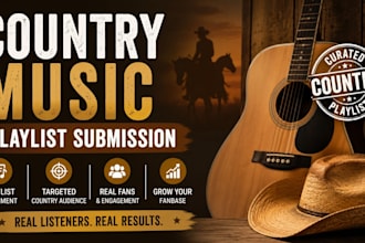 promote your country music track to real fans through playlist submission