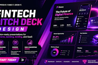 design an investor ready saas or fintech pitch deck