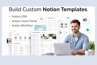 design customized notion template notion dashboard notion workflow for business