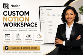 set up notion, notion automations, databases, workflows for your business