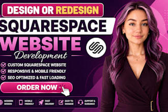 design squarespace website redesign squarespace business website development