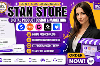 setup 7figure stan store, shopify, ebay, beacons, payhip, tiktok product lister