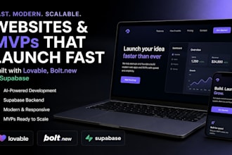 use lovable, bolt new, and supabase to build websites and mvps