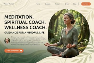 build wix spiritual coach website meditation website wellness coach website