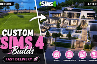 build a stunning custom sims 4 house, mansion, community lot, or dream build