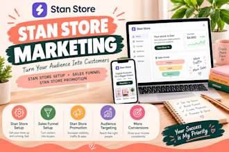stan store marketing, stan store setup sales funnel stan store promotion