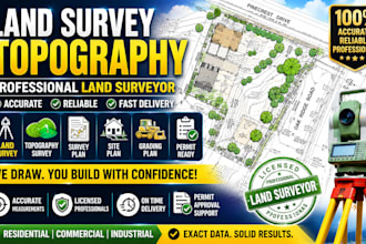 land survey topography land surveyor draw survey plan site plan grading permit