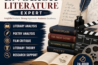do expert literary analysis, poetry interpretation, film critique, and research