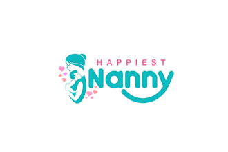 design minimalist daycare, babysitting, kindergarten, toy shop or preschool logo